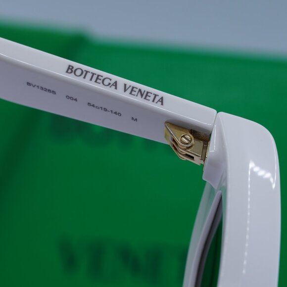 Bottega Veneta BV1326S 004 Rectangle Sunglasses - Ivory/Brown - Picture 8 of 10